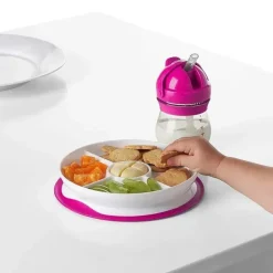 Oxo - Prato Dividido Tot Stick &amp; Stay, Rosa