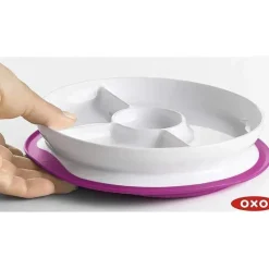 Oxo - Prato Dividido Tot Stick &amp; Stay, Rosa