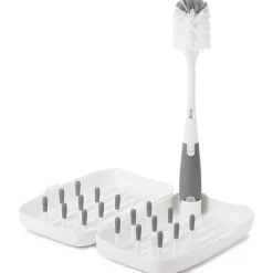 OXO - Rack de secagem Tot Travel Size com escova para garrafas, cinza
