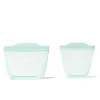 Oxo - Sacos reutilizáveis ​​de silicone Tot - Conjunto de 2 peças para copos e lanches, Opal