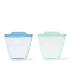 Oxo - Tot Silicone Sacos Reutilizáveis ​​2 Pc Stand Up Cup Set, Opal E Dusk