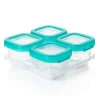 OXO Tot Baby Blocks Contêineres de Armazenamento Congelador 6 oz - Teal