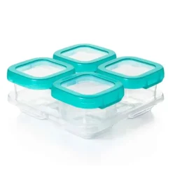 OXO Tot Baby Blocks Contêineres de Armazenamento Congelador 6 oz - Teal