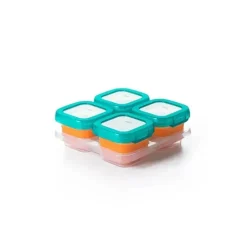 OXO Tot Baby Blocks Contêineres de Armazenamento Congelador 4 oz - Teal