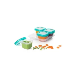 OXO Tot Baby Blocks Contêineres de Armazenamento Congelador 6 oz - Teal
