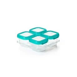 OXO Tot Baby Blocks Contêineres de Armazenamento Congelador 4 oz - Teal