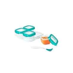 OXO Tot Baby Blocks Contêineres de Armazenamento Congelador 4 oz - Teal
