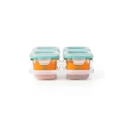 OXO Tot Glass Baby Blocks 4 oz - Teal