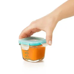 OXO Tot Glass Baby Blocks 4 oz - Teal