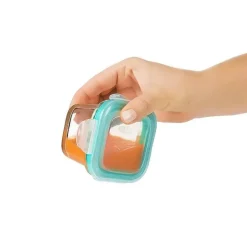 OXO Tot Glass Baby Blocks 4 oz - Teal