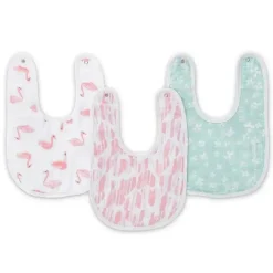 Pacote com 3 babadores Aden + Anais Essentials Snap, estampas mistas