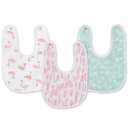 Pacote com 3 babadores Aden + Anais Essentials Snap, estampas mistas