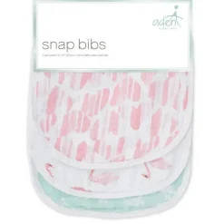 Pacote com 3 babadores Aden + Anais Essentials Snap, estampas mistas