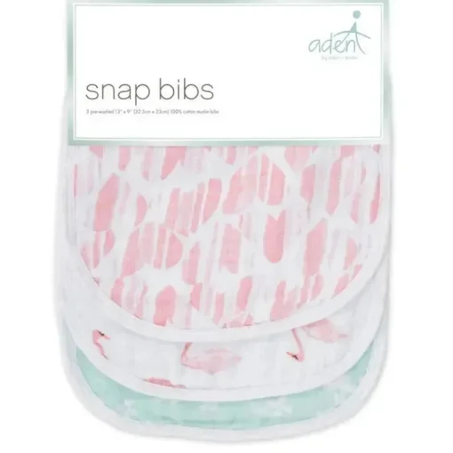Pacote com 3 babadores Aden + Anais Essentials Snap, estampas mistas
