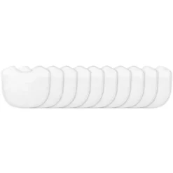 Pacote com 10 babadores I-Play Green Sprouts para secar, branco