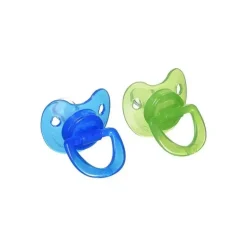 Pacote com 2 chupetas de silicone Baby King - cores sortidas