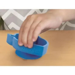 Pacote com 2 mini tigelas de silicone Kushies Silidip (azul/cinza)