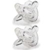 Pacote de 2 chupetas de silicone macio Chicco NaturalFit, transparente 6-12M