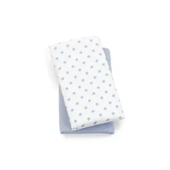 Pacote de 2 lençóis Chicco Lullaby Playard, ponto azul
