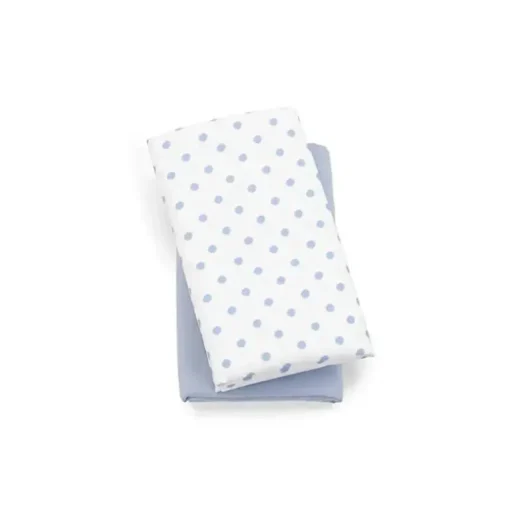 Pacote de 2 lençóis Chicco Lullaby Playard, ponto azul