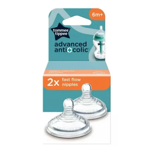 Pacote de 2 mamadeiras anti-cólicas avançado fluxo rápido Tommee Tippee - 6+ meses