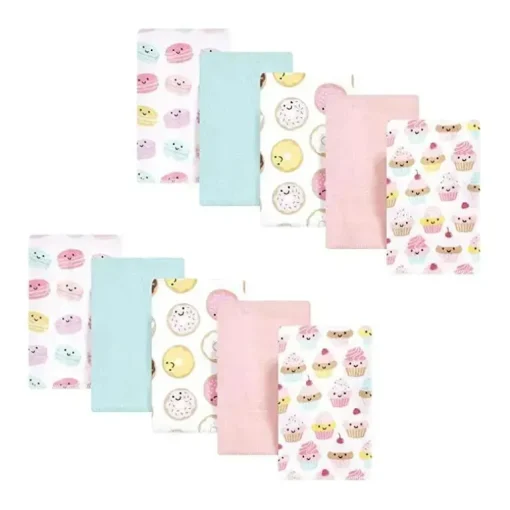 Pano de Arroto de Flanela Baby Vision 10Pk, Cupcake Mais Doce