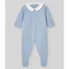 Paz Rodriguez - Baby Boy Knit Newborn Romper Vento, Sky Blue