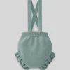 Paz Rodriguez - Baby Boy Knit Bloomers Merlo, Sage Green