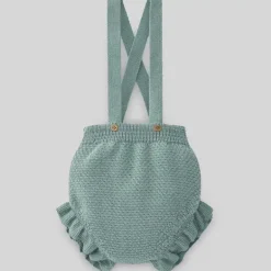 Paz Rodriguez - Baby Boy Knit Bloomers Merlo, Sage Green
