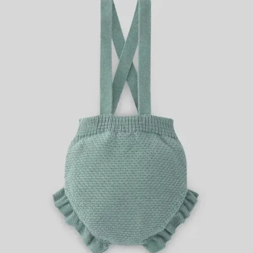 Paz Rodriguez - Baby Boy Knit Bloomers Merlo, Sage Green