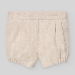 Paz Rodriguez - Baby Boy Set Woven Newborn Shirt + Shorts Area, Cream