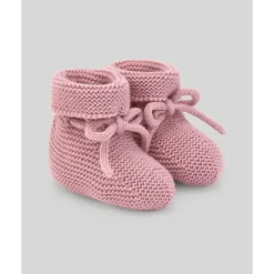 Paz Rodriguez - Baby Knit Newborn Booties Esencial, Maquiagem Rosa