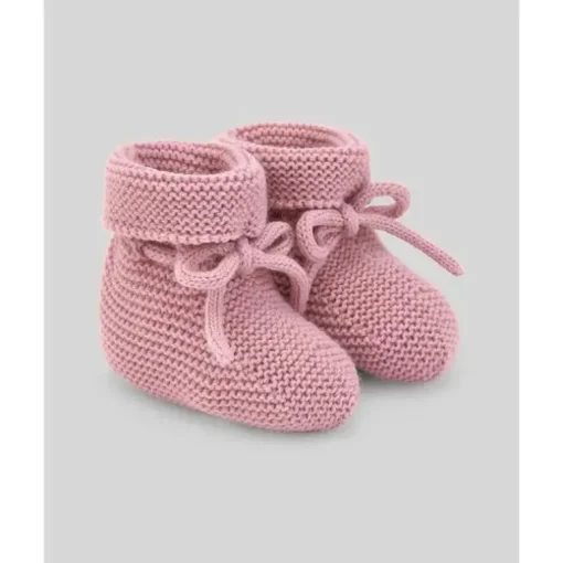 Paz Rodriguez - Baby Knit Newborn Booties Esencial, Maquiagem Rosa