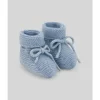 Paz Rodriguez - Baby Knit Newborn Booties Esencial, Azul Giz