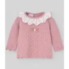 Paz Rodriguez - Baby Knit Newborn Sweater Dama, Maquiagem Rosa