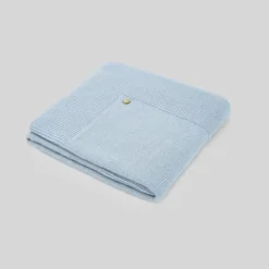 Paz Rodriguez - Baby Knit Newborn Blanket Esencial, Sky Blue