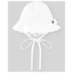 Paz Rodriguez - Baby Knit Newborn Bonnet Linda, Chalk Pink/White