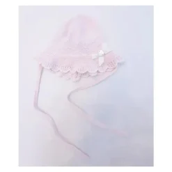 Paz Rodriguez - Baby Knit Newborn Bonnet Linda, Chalk Pink/White