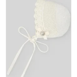 Paz Rodriguez - Baby Knit Newborn Bonnet, Creme/Bege