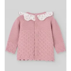 Paz Rodriguez - Baby Knit Newborn Sweater Dama, Maquiagem Rosa