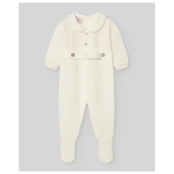 Paz Rodriguez - Baby Unisex Knit Newborn Romper Paz, Cream/Beige