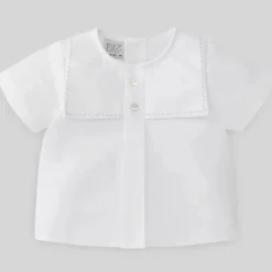 Paz Rodriguez - Baby Woven Blusa Luar, Branco/Cinza
