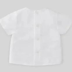 Paz Rodriguez - Baby Woven Blusa Luar, Branco/Cinza