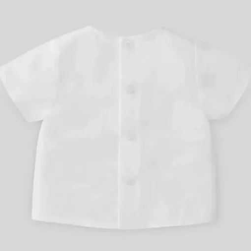 Paz Rodriguez - Baby Woven Blusa Luar, Branco/Cinza