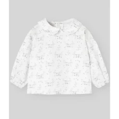Paz Rodriguez - Blusa Recém-Nascida Tecido Pulgarcito, Cinza Pêra