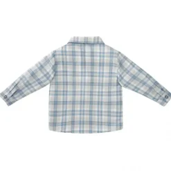 Paz Rodriguez - Camisa bebê menino tecido recém-nascido Espacio, azul holandês
