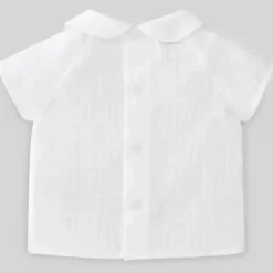 Paz Rodriguez - Camisa bebê unissex Woven Merlo, Branco