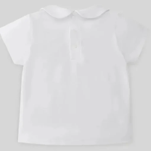 Paz Rodriguez - Camiseta de malha para bebê menino Confort V22, Branca