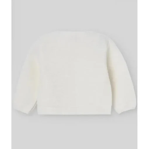 Paz Rodriguez - Cardigan de malha para recém-nascido, creme