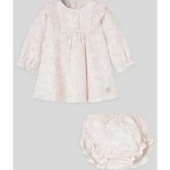 Paz Rodriguez - Conjunto de vestido e bloomer para bebê, rosa pó